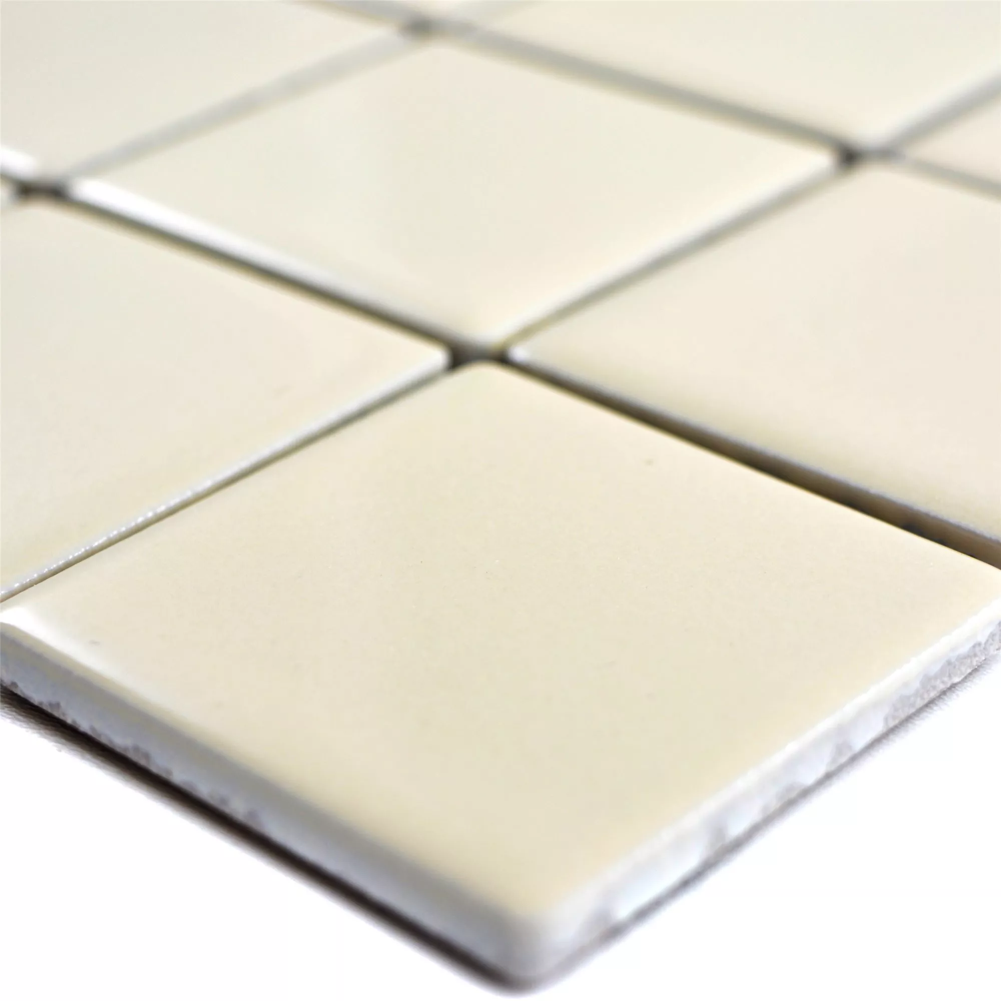 Keramik Mosaikfliesen Adrian Beige Matt Quadrat 48