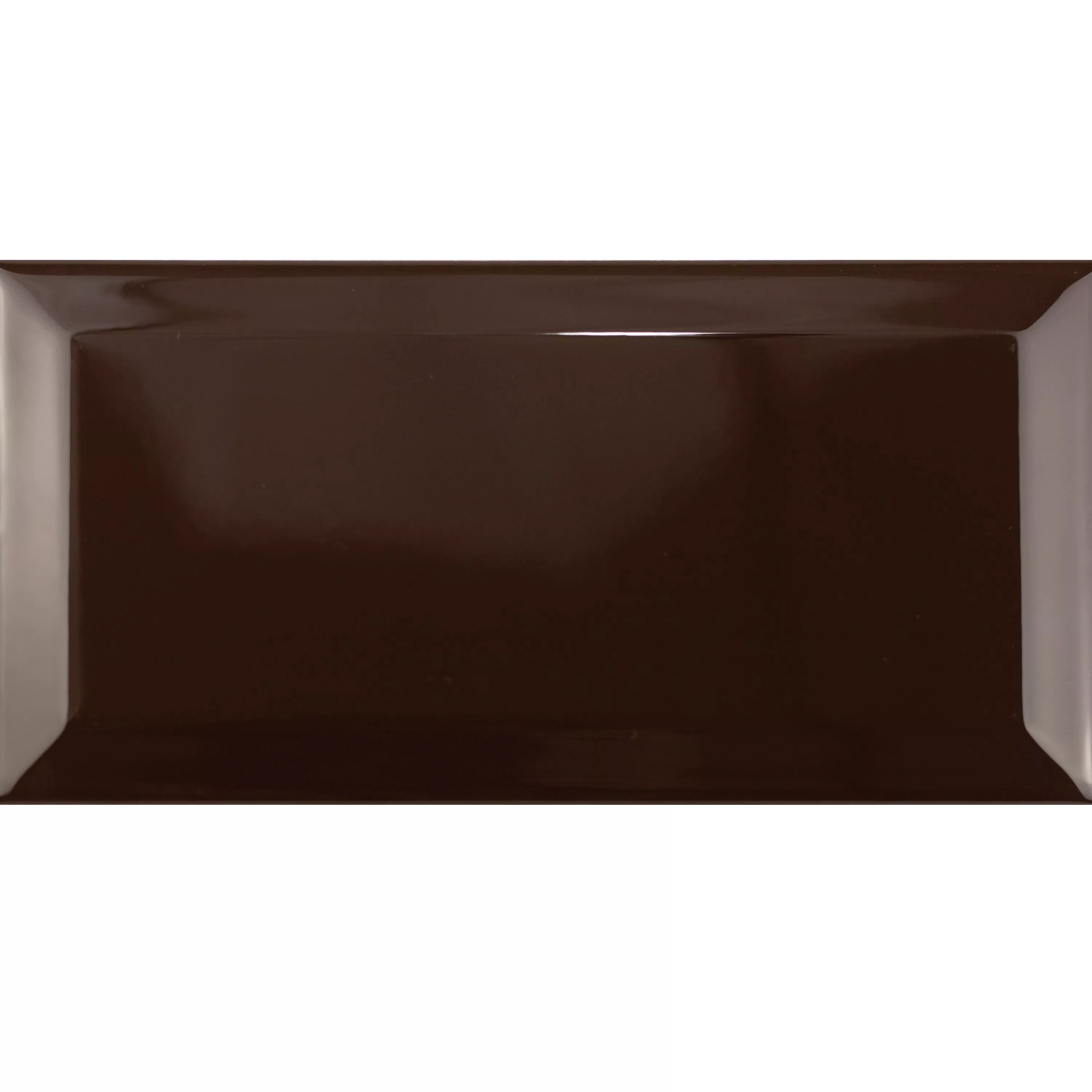 Metro Wandfliesen Brussel Facette 10x20x0,7cm Chocolate