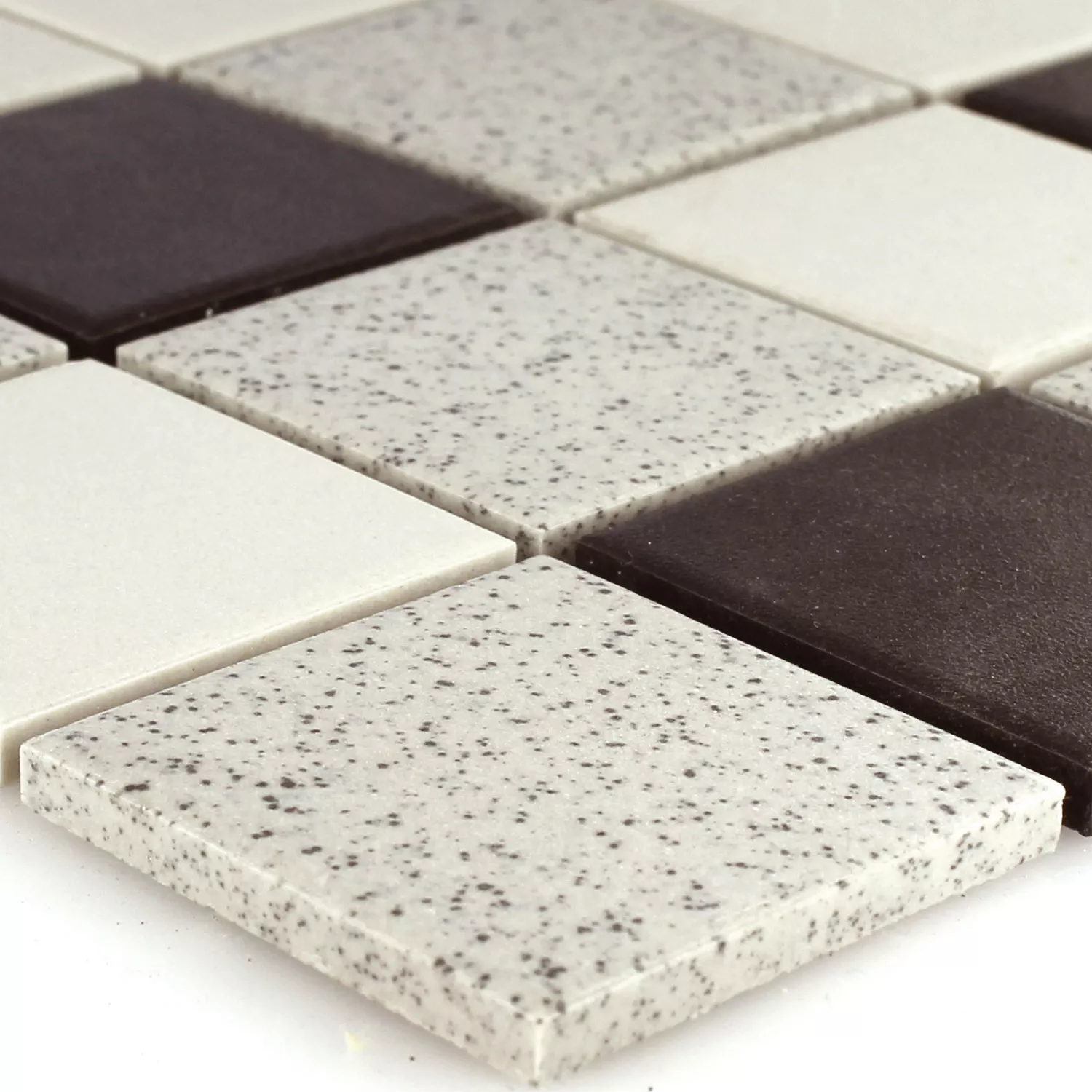 Mosaikfliesen Keramik Monforte Schwarz Grau Matt