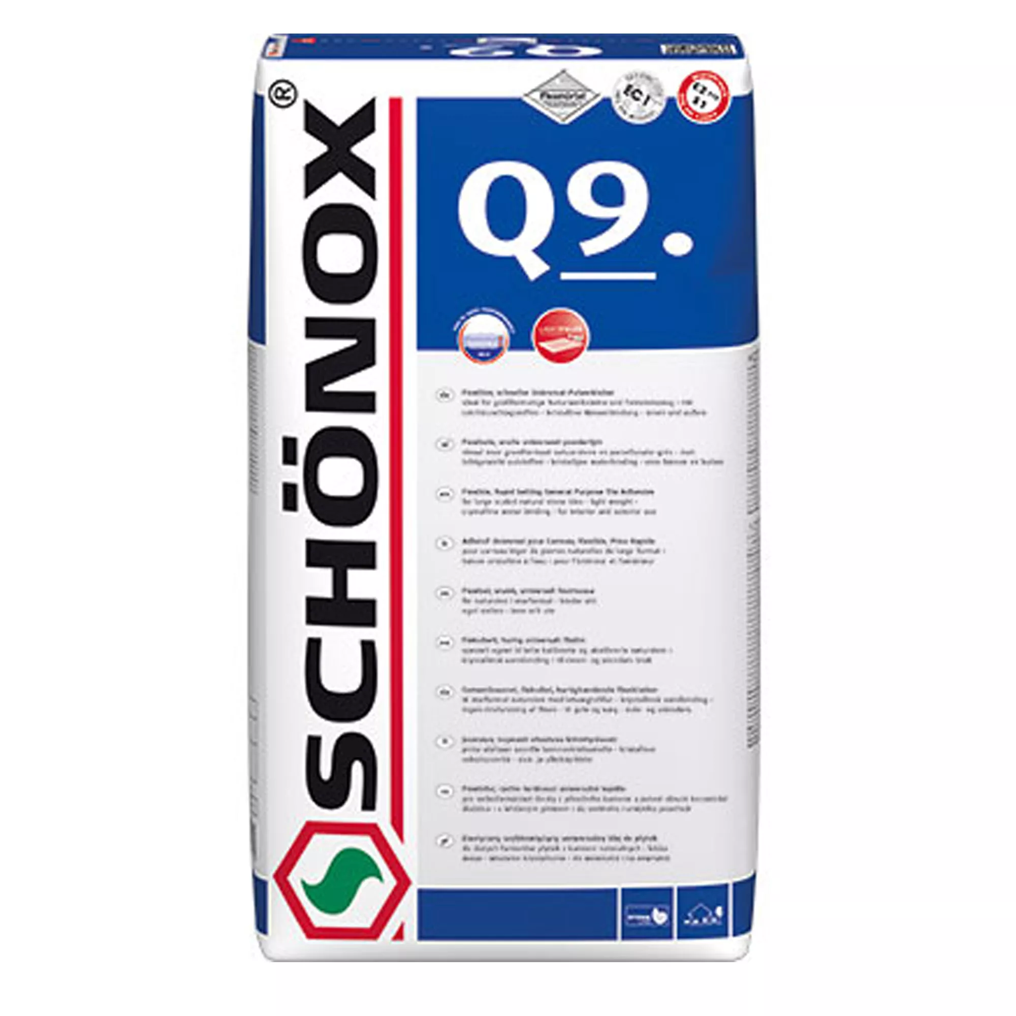 Fliesenkleber Schönox Q9 Kalibriert, Unkalibriert, Marmor, Riemchen, Großformatige Platten (25Kg)