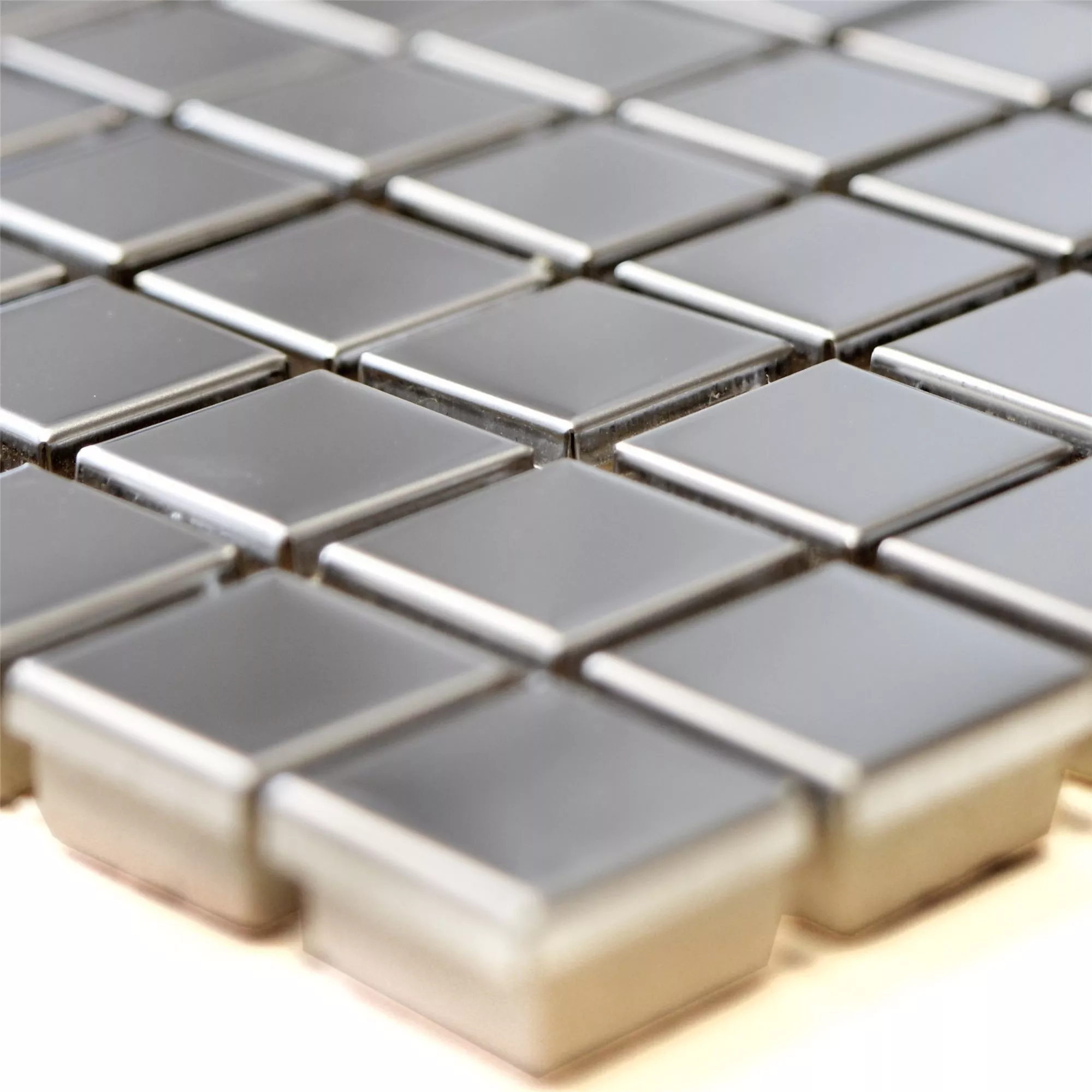 Edelstahl Metall Mosaikfliesen Concept Silber Glänzend Q15