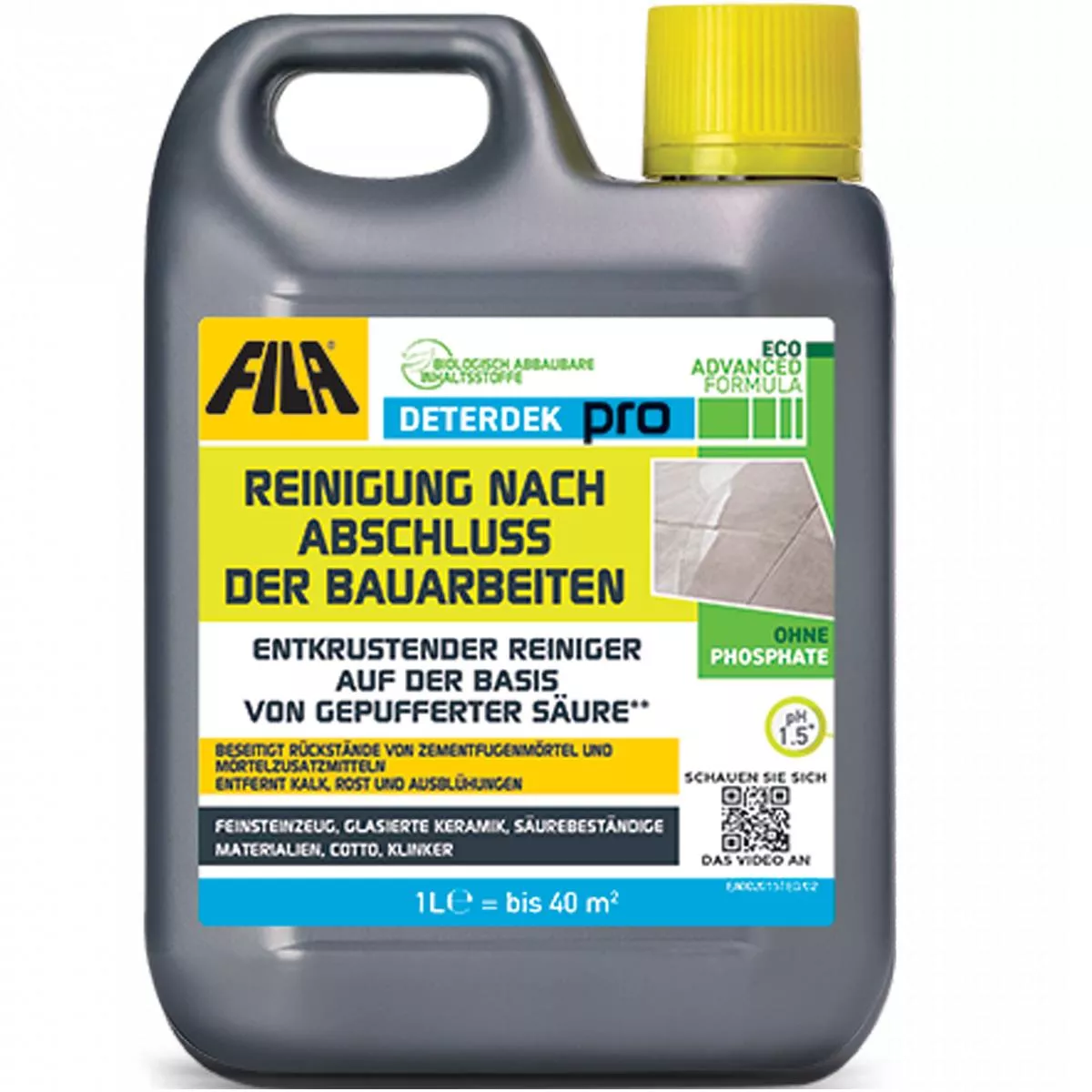 Fila DETERDEK PRO Reinigung nach Bauarbeiten 5 Liter