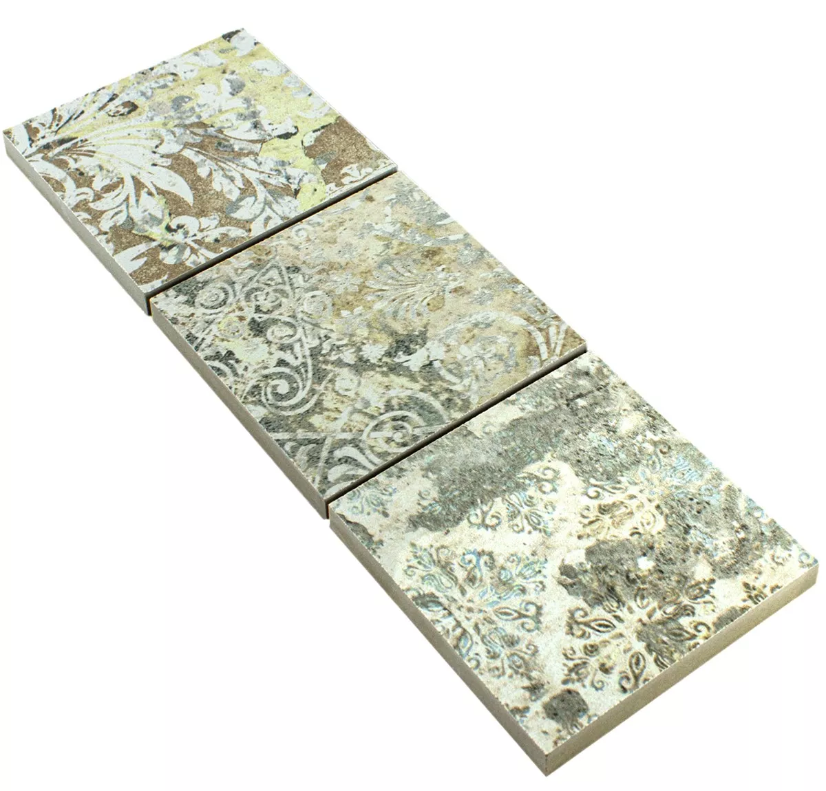 Feinsteinzeug Fliesen Bordüre Pelican Hellbunt 95x95mm