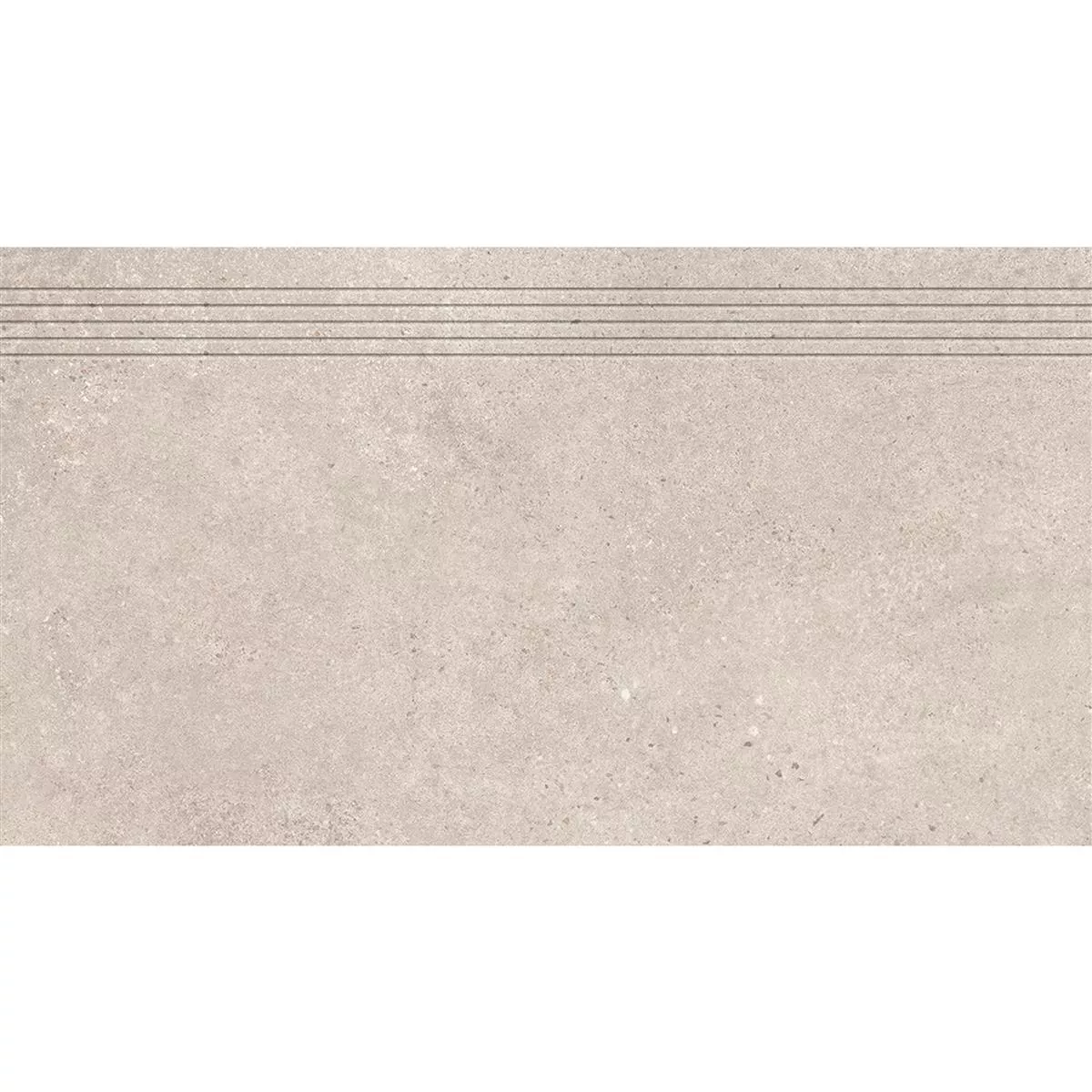 Rillenstufe Platinum Steinoptik Beige Grau 30x60 cm