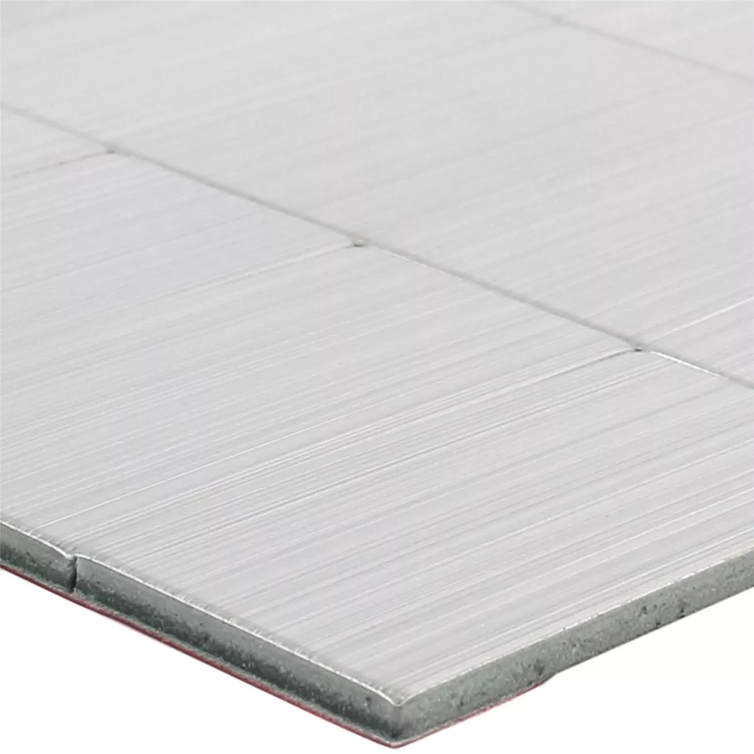 Mosaikfliesen Metall Selbstklebend Mikros Silber Rechteck