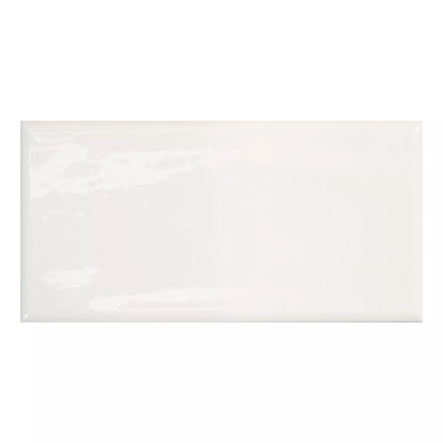 Calissi Weiß Glänzend Rustikal 7,5x15 cm Blanco