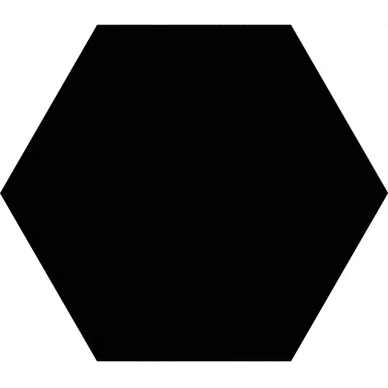 Loire Schwarz Sechseck Strukturiert 23x27 cm