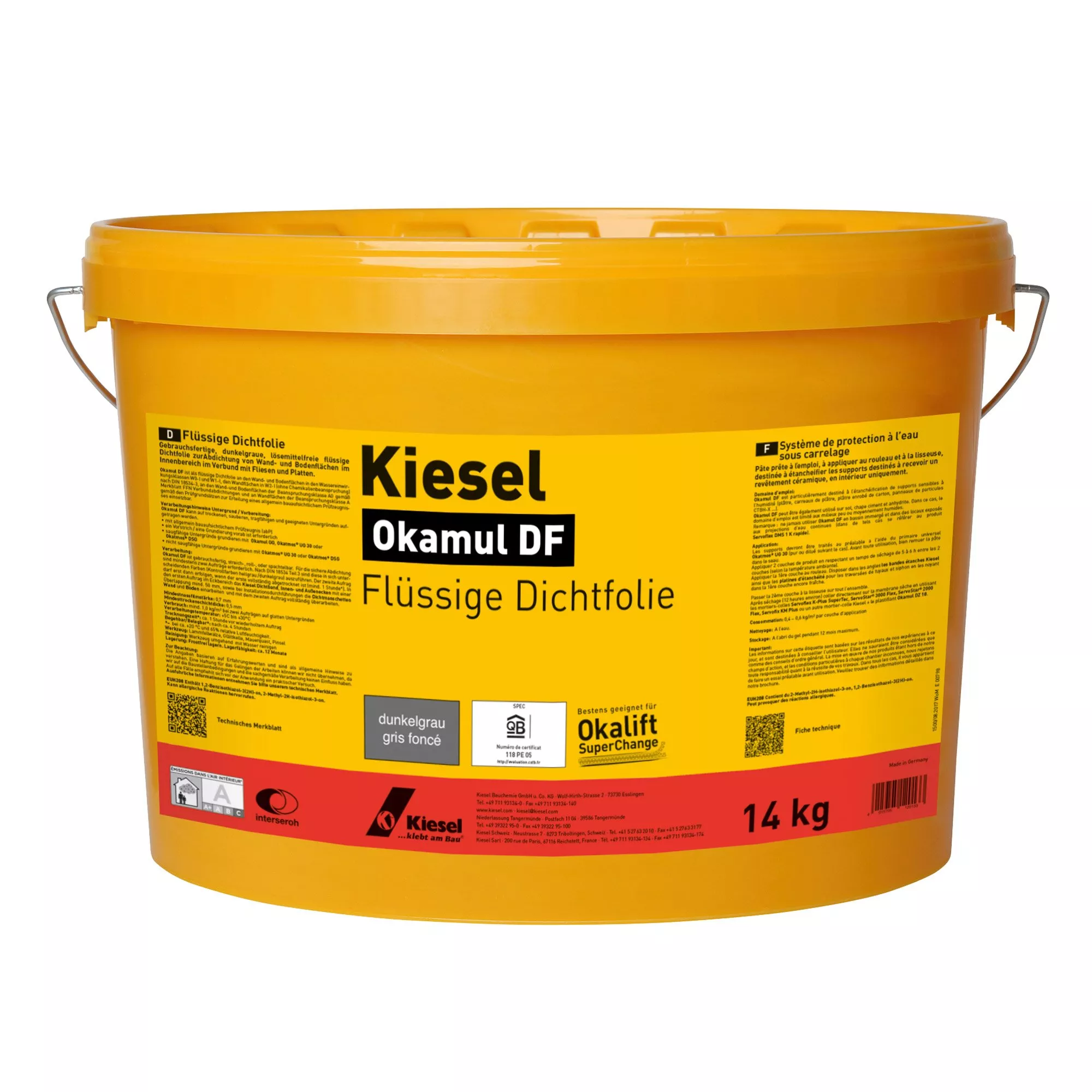 Kiesel Okamul DF - Flüssige Dichtfolie Dunkelgrau (14KG)