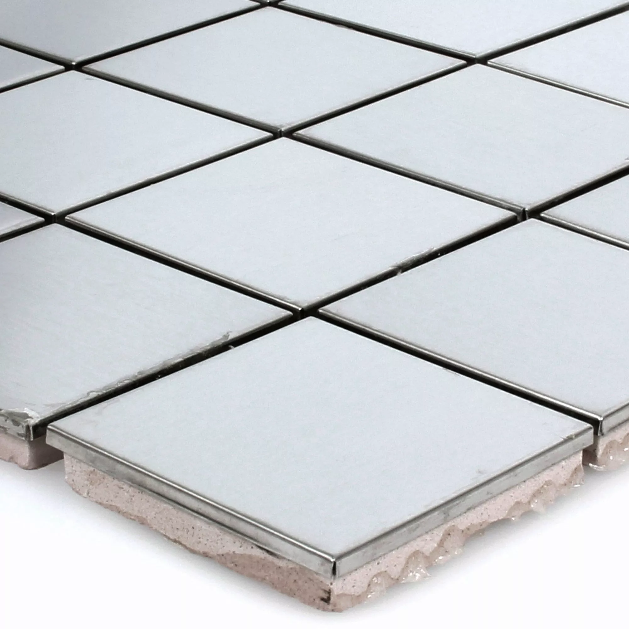 Edelstahl Metall Mosaikfliesen Concept Silber Glänzend Q48