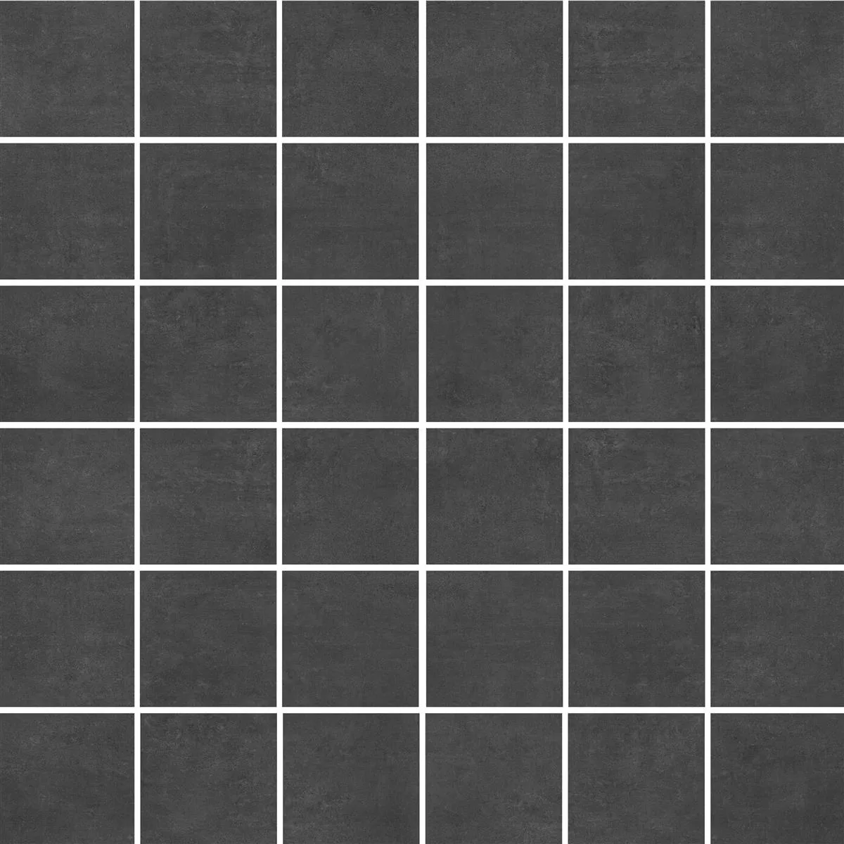 Mosaikfliesen Cairo Anthrazit Quadrat 6mm
